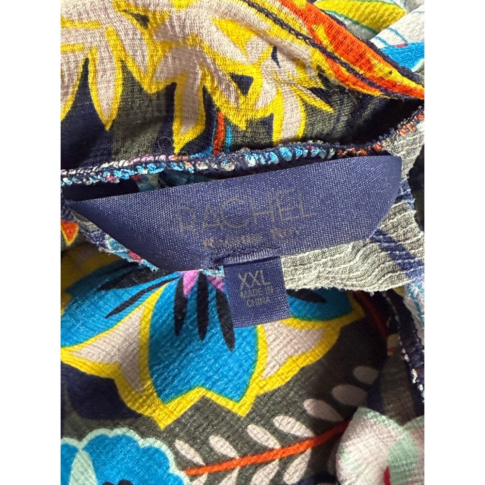 Rachel Rachel Roy Floral Cami Top XXL Blue Tropical Tiered Summer RMUT034510P03 - Picture 3 of 8